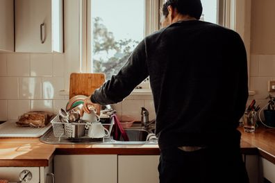 Man in kitchen