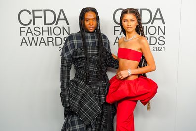 NEW YORK, NEW YORK - NOVEMBER 10: Law Roach and Zendaya attend the 2021 CFDA Fashion Awards at The Grill & The Pool Restaurants on November 10, 2021 in New York City. (Photo by Sean Zanni/Patrick McMullan via Getty Images)