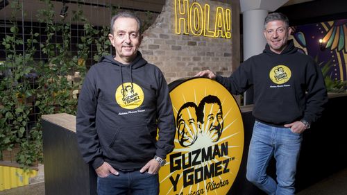 I co-amministratori delegati Guzman y Gomez, Hilton Britt, a sinistra, e Steven Marks