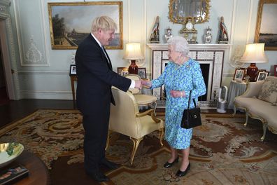 Queen Elizabeth and Boris Johnson meeting