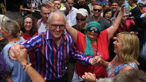 Mr Turnbull got into the festive spirit. (Image: AAP)