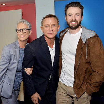 Jamie Lee Curtis, Daniel Craig, and Chris Evans starred together in Knives Out.