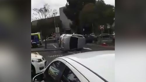 L-plate driver flips car in VicRoads car park