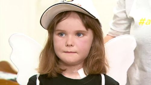 Freyja Christiansen had an incurable head tumour, undergoing several operations to treat it. (9NEWS)