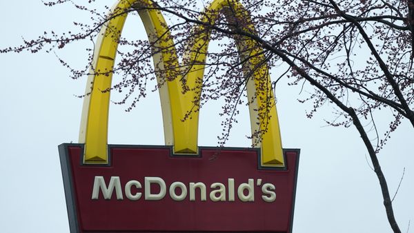 FILE - A McDonald&#x27;s sign is seen, March 14, 2024, in Wheeling, Ill. McDonalds is fighting back against viral tweets and media reports that it says have exaggerated its price increases. (AP Photo/Nam Y. Huh, File)