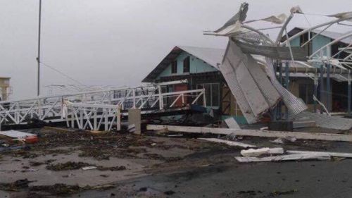 Storm damage in Shute Harbour, near Airlie Beach. (9NEWS)