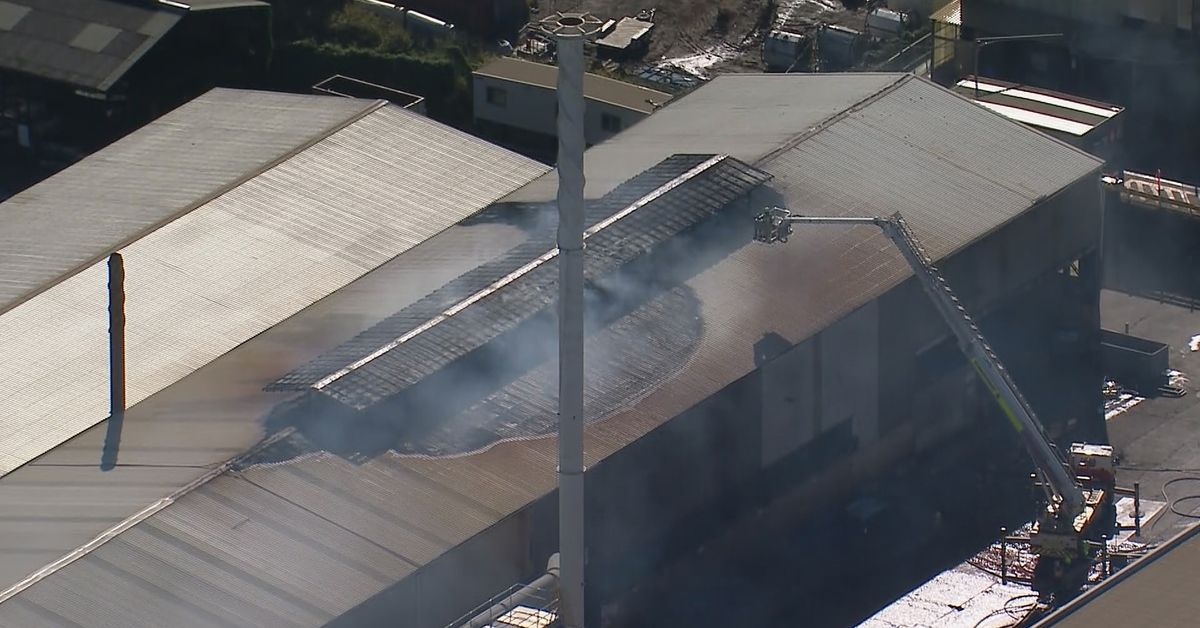 Black smoke blankets Sydney suburb as factory erupts in flames