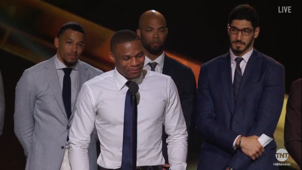 Westbrook gets emotional during MVP speech