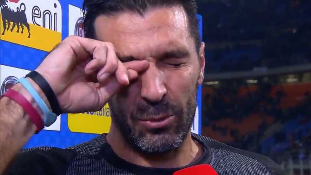 Gianluigi Buffon's teary Italy farewell after World Cup fail against Sweden