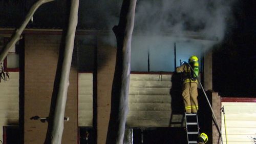 Fire crews managed to extinguish the blaze at the home in Sydney's west. (9NEWS)