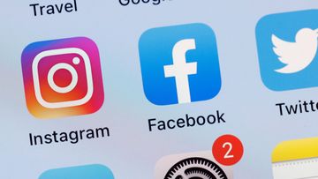 Facebook and Instagram apps on the screen of an iPhone 