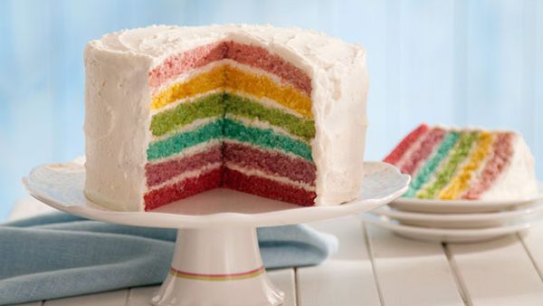 Rainbow layer cake