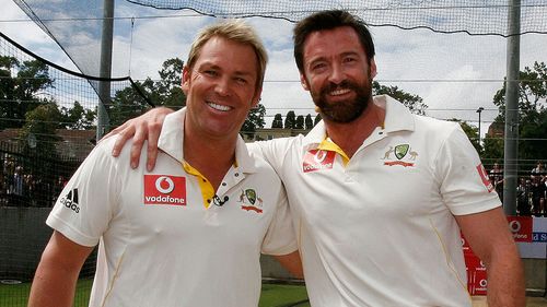 Hugh Jackman and Shane Warne.