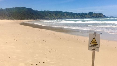 Coffs Harbour beach was closed after the woman drowned. (Tim Davies)