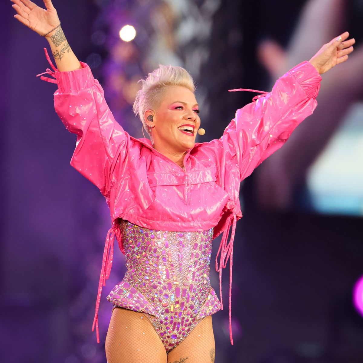 P!nk left in shock as fan throws mother's ashes onto Hyde Park stage