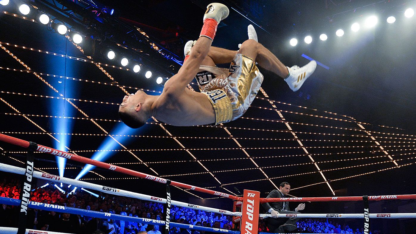 Teofimo Lopez does backflip after vicious 44-second knockout victory