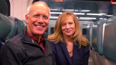 Michael McTwigan and Linda Wenger met on a train on Christmas Day