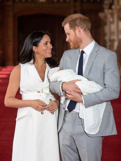 Harry and Meghan with Archie.