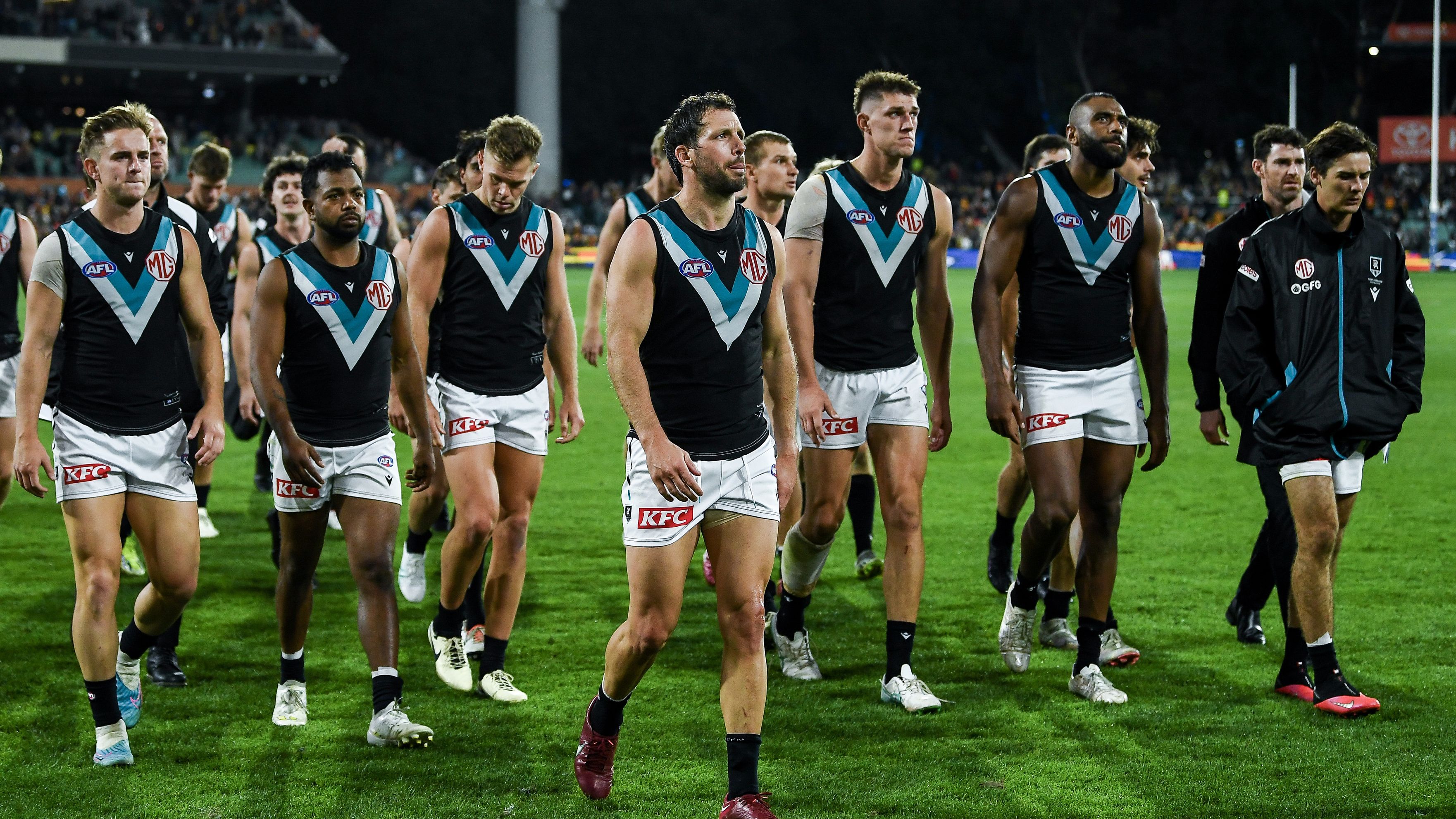 Port Adelaide vs Adelaide Showdown 55, Power 18 behinds, Connor Rozee hamstring, Todd Marshall, Mitch Georgiades
