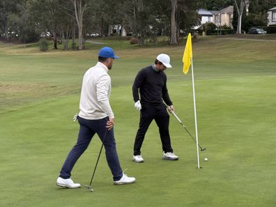 Mark Wahlberg at Macquarie Links golf course