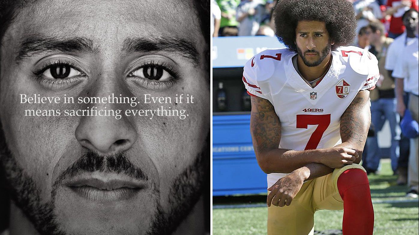 deslealtad recibir pulgada Colin Kaepernick in Nike ad campaign, NFL, San Francisco 49ers