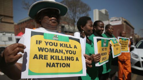 ‘One killing is too many’: African women’s rights group protests Pistorius trial