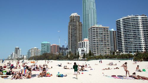 High rise apartments on the Gold Coast, in Queensland.
