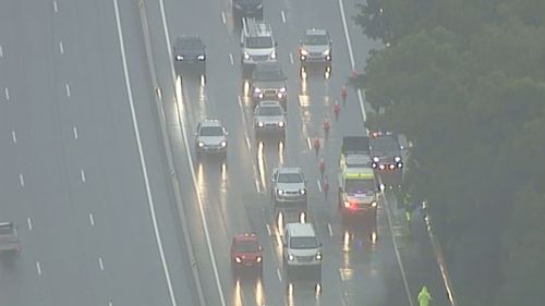 Sydney commuters are facing a traffic nightmare after another day of heavy rain. (9NEWS)