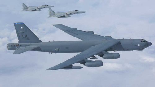The US has sent B-52 bombers into the region.