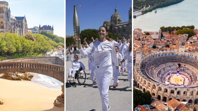 Olympic torch relay destinations Paris 2024