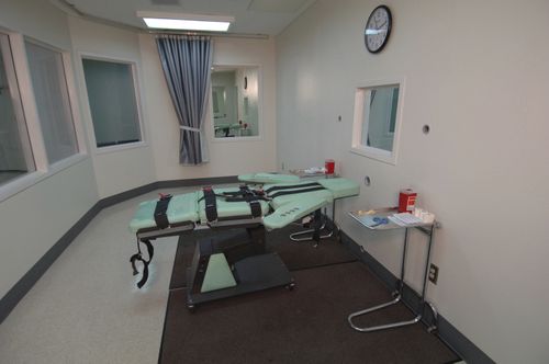 The injection room, or the death penalty chamber at San Quentin State Prison, in San Quentin, Calif. 
