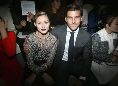 Olivia Palermo and Johannes Heubl front row at Christian Dior, Paris Fashion Week