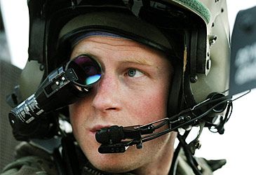 What type of aircraft did Prince Harry pilot in Afghanistan?