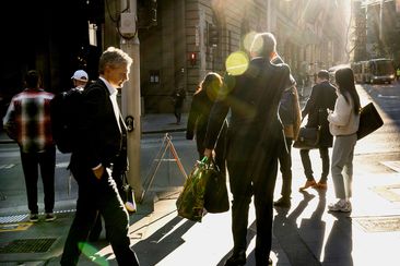 Pedestrians in the Sydney CBD.