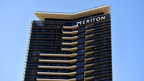 The girls were attacked at a Meriton building in Parramatta.