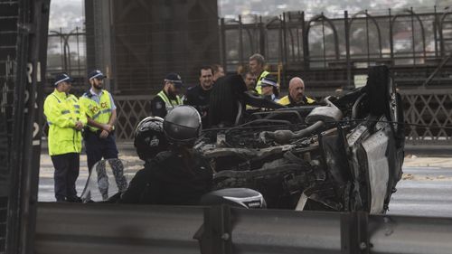 A major accident on Sydney Harbour Bridge caused traffic chaos on Tuesday. 