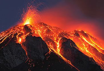 Which term denotes a magnitude 8 eruption on the Volcanic Explosivity Index?