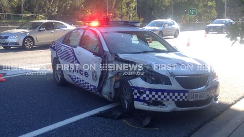 South Australian police car damaged in pursuit of stolen truck
