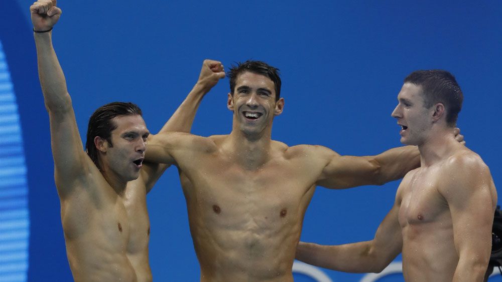 Michael Phelps won a 23rd gold medal. (AFP)