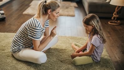 Naughty children kids smacking angry parents