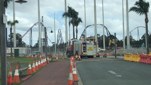 Emergency crews were called to Movieworld earlier this morning.