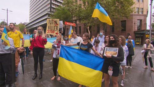 Australians are standing in support with Ukraine with vigils and rallies across the nation. 