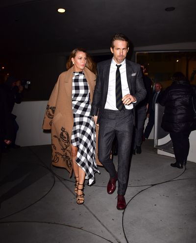 Blake Lively and Ryan Reynolds&nbsp;leave the<em> Final Portrait</em> New York screening at Guggenheim Museum on March 22, 2018 in New York City