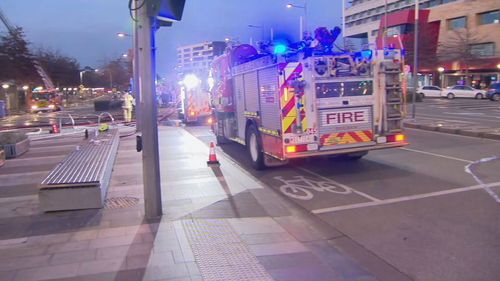 A fire broke out in Dandenong, in Melbourne's south-east, overnight.
