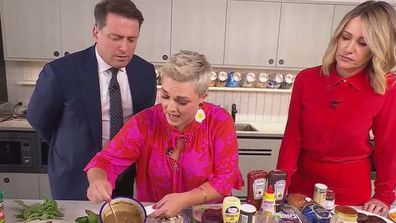 Jane de Graaff cooks pub classics with Karl Stefanovic and Leila McKinnon