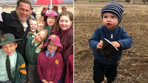 Today Show host Karl Stefanovic is touring the drought-ravaged communities of New South Wales. Picture: 9NEWS (Instagram)