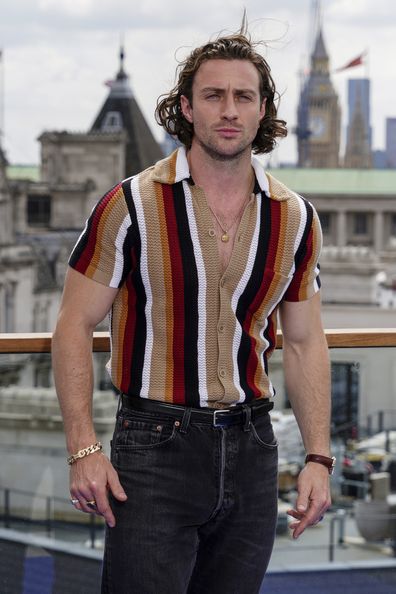 Aaron Taylor-Johnson poses for photographers during a photo call for the film 'Bullet Train' in London, Wednesday, July 20, 2022.