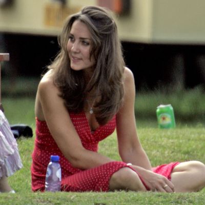 Kate watches Prince William playing polo, June 2006