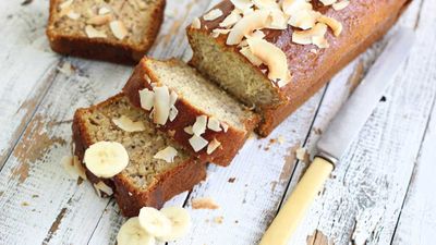Recipe: <a href="https://kitchen.nine.com.au/2017/05/10/16/57/banana-and-coconut-bread" target="_top">Banana and coconut bread</a>