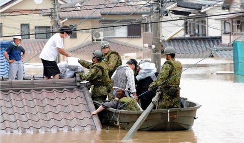 Military personnel have been called in to assist those stranded. Picture: AP